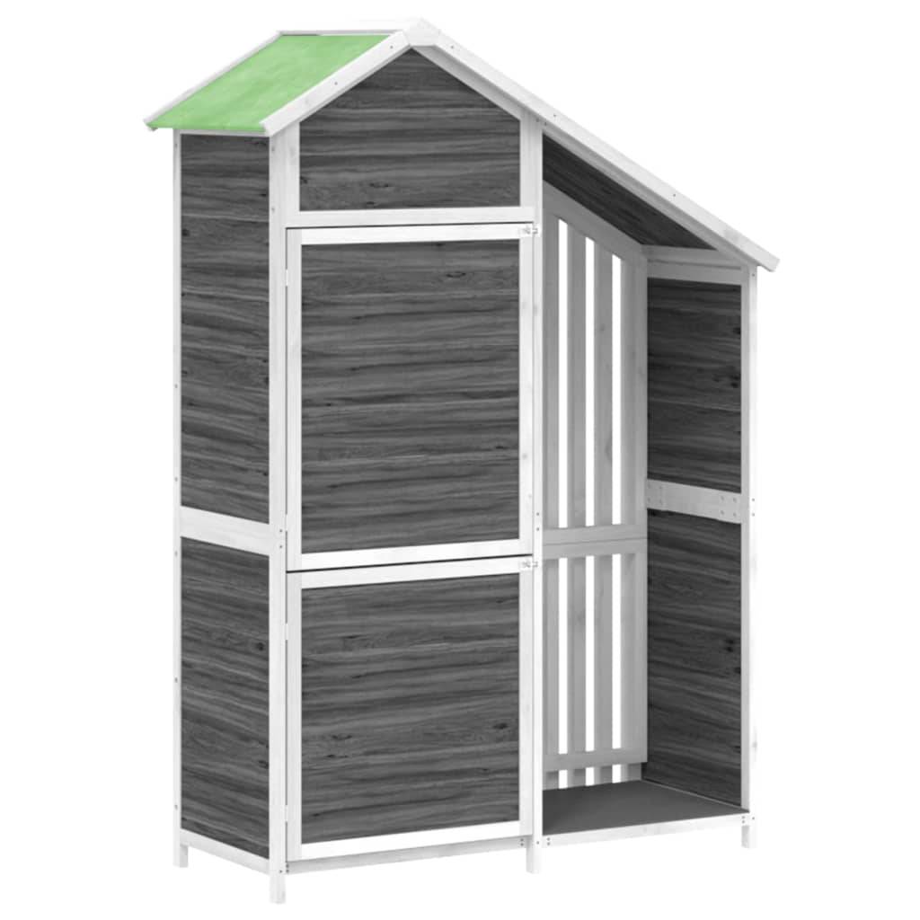Abri à outils 0.64m² - Cabane à outils - Abri de jardin gris 120x53,5x170 cm bois massif pin MAISON CHIC - Image 1