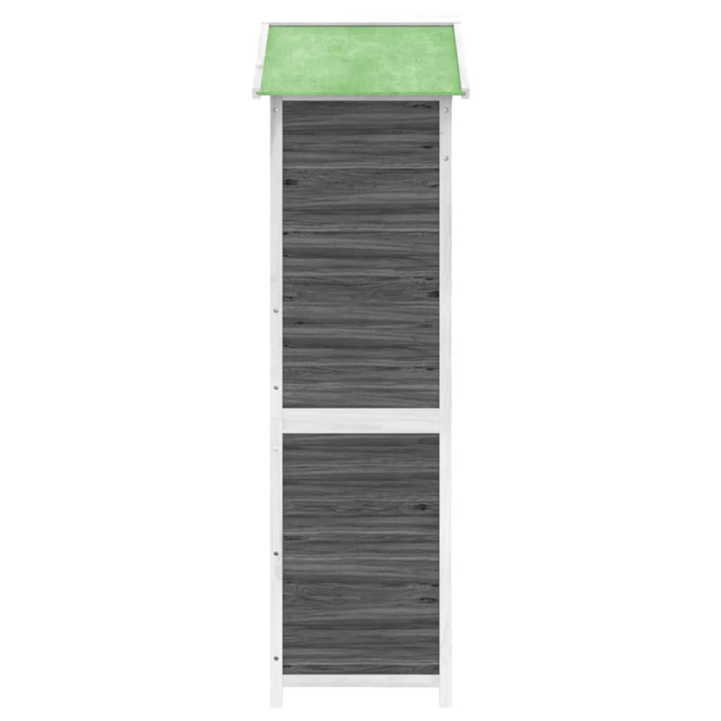Abri à outils 0.64m² - Cabane à outils - Abri de jardin gris 120x53,5x170 cm bois massif pin MAISON CHIC - Image 6