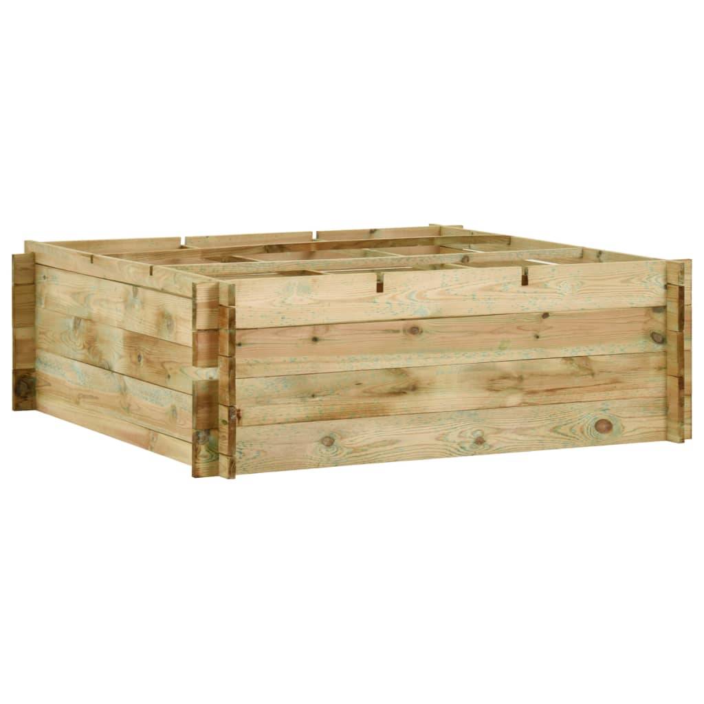Vidaxl - Jardinière pour légumes Bois de pin imprégné 120x120x40 cm vidaXL 43346 - Image 1