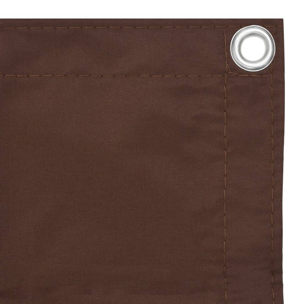 Helloshop26 - Écran de balcon brise pare vue protection confidentialité 120 x 600 cm tissu oxford marron - Image 3