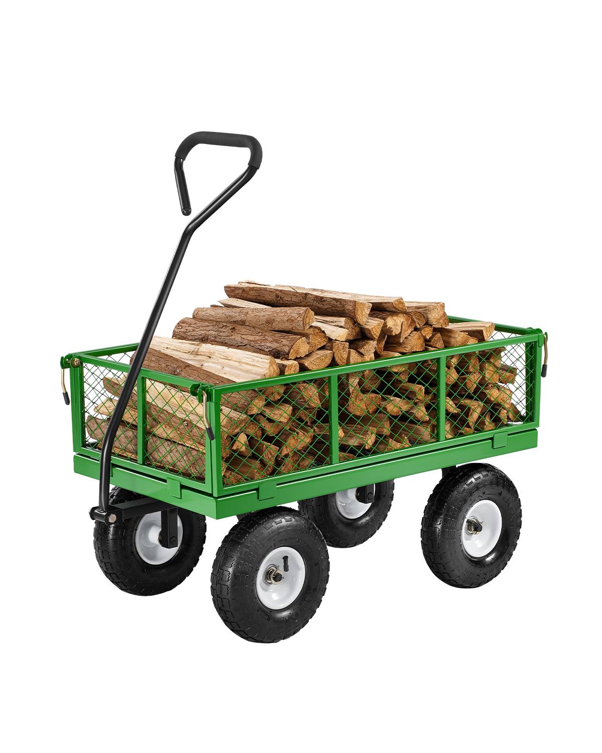 Vevor - VEVOR Chariot jardin transport, charge 308,44 kg, métal, pneus 254 mm, côtes amovibles. - Image 1