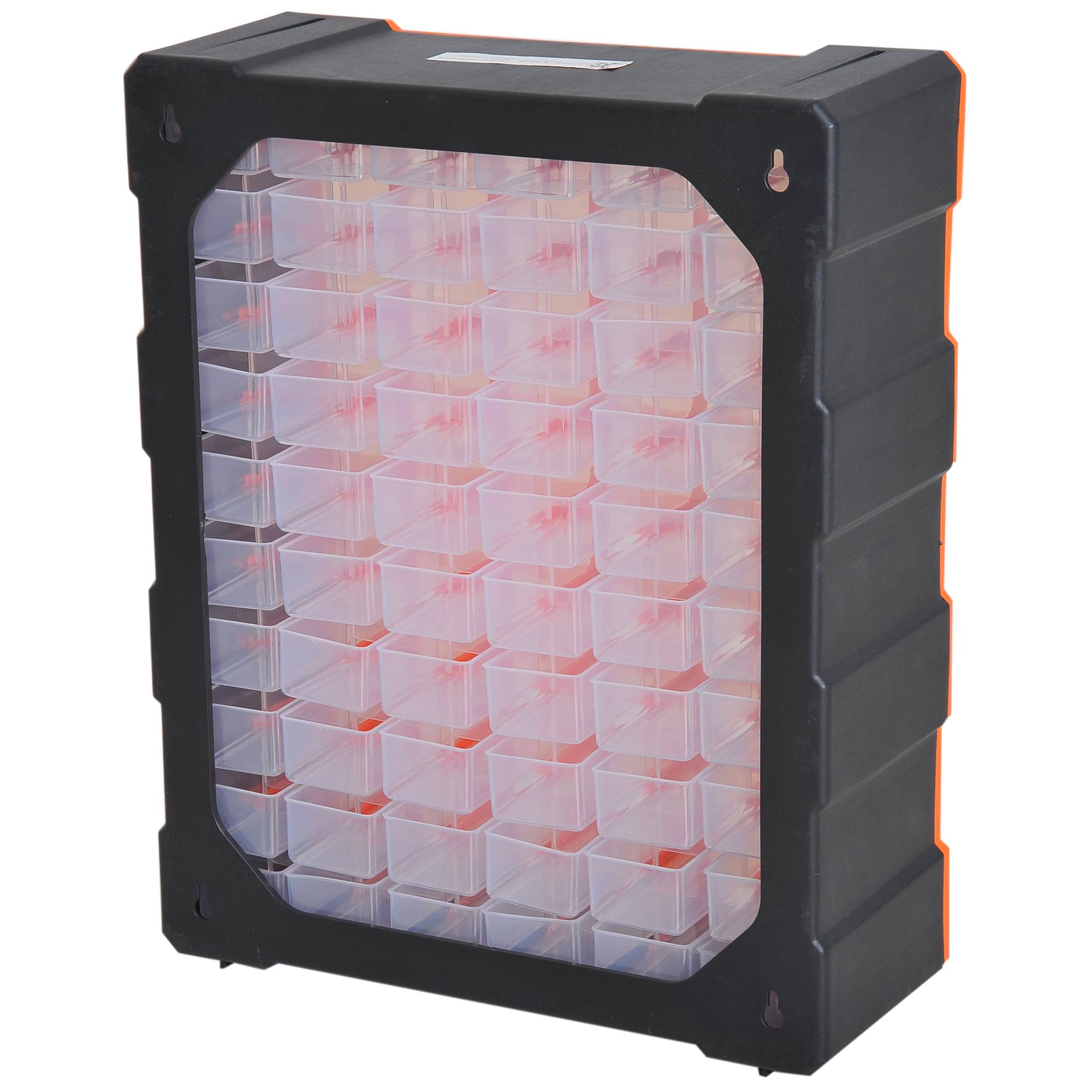 Sans Marque - Boîte de tri petites pièces chargeur pièces boîte boîte de rangement 60 compartiments orange L38 x l16 x H47,5 cm - Image 9