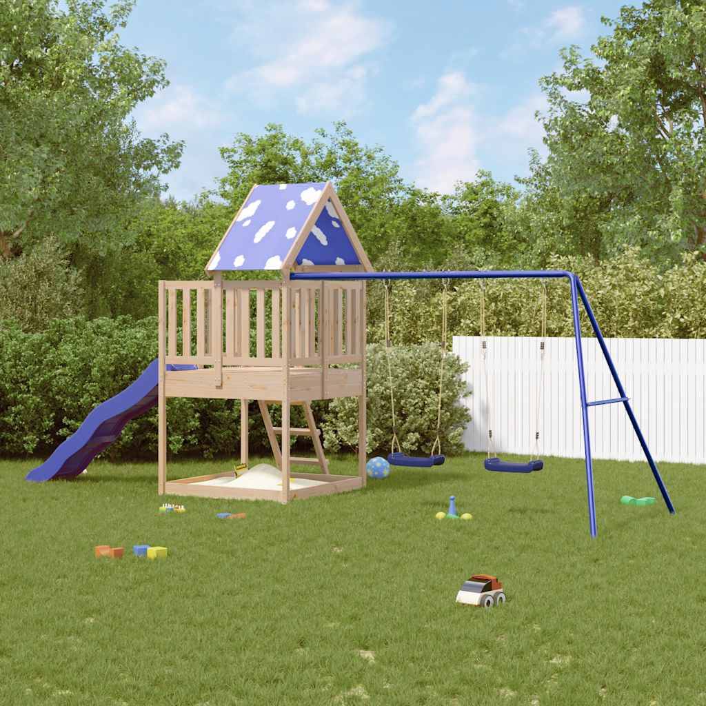 Aire de jeux d'extérieur - Jeu Plein air enfant bois de pin massif rj35 - Image 2