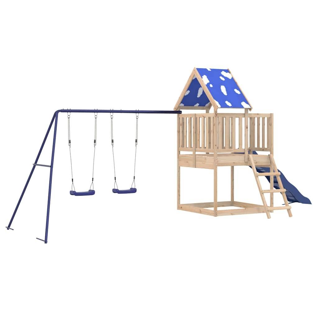 Aire de jeux d'extérieur - Jeu Plein air enfant bois de pin massif rj35 - Image 1