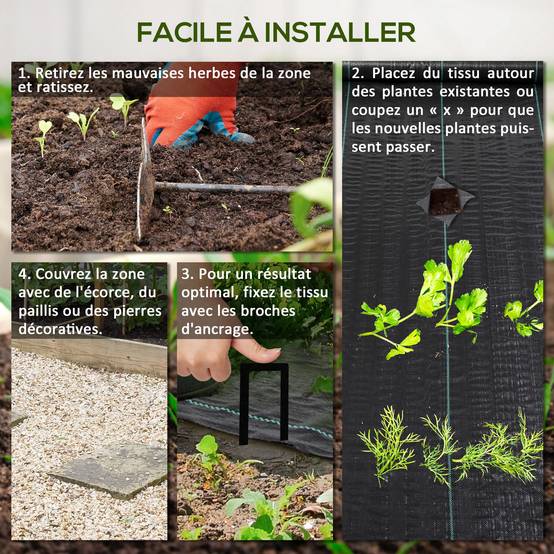 Keyohome Toile de Paillage Anti Mauvaises Herbes 10 x 0.95m, Feutre Géotextile de Jardin avec Trous de Plantation, Membrane PE Perméable Anti UV, Film en Plastique pour Potager et Plantes Keyohome Toile de Paillage Anti Mauvaises Herbes 10 x 0.95m, Feutre Géotextile de Jardin avec Trous de Plantation, Membrane PE Perméable Anti UV, Film en Plastique pour Potager et Plantes