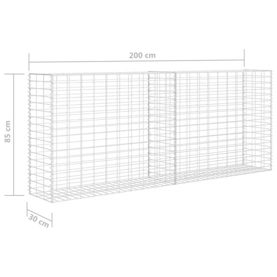 PANGIVO - Panier de gabion Acier inoxydable argenté 85 x 30 x 200 cm - PANGIVO - Image 6