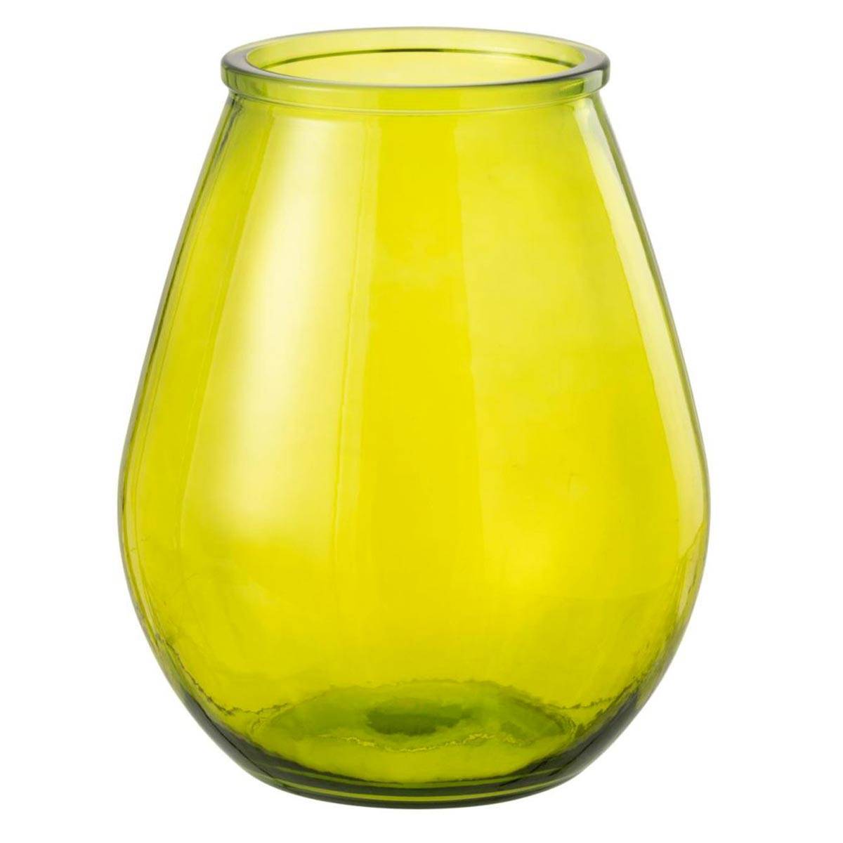Vase Déco En Verre cylindre 32cm Vert - Maison