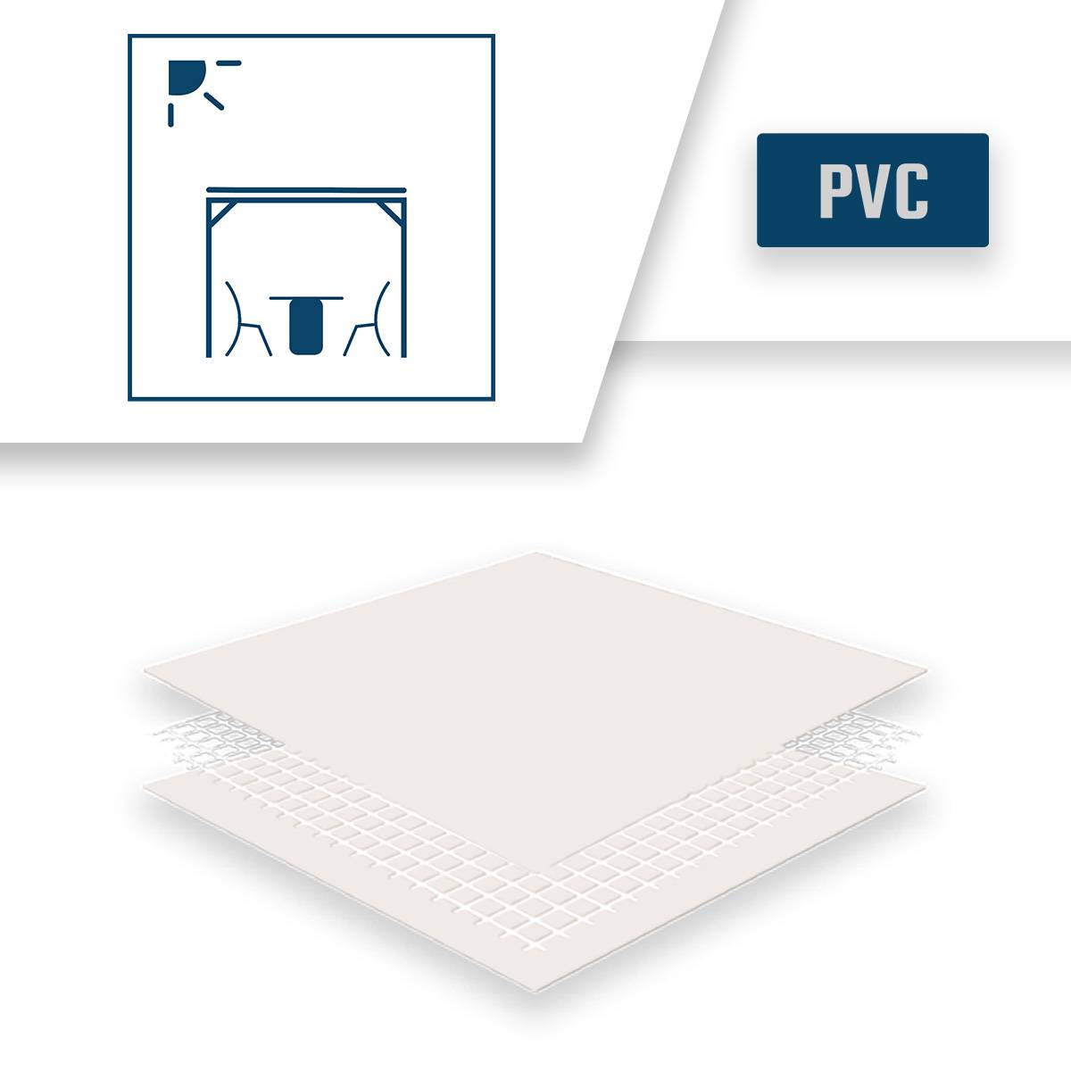 Tecplast - Pack Toile Pergola Blanc Crème 3x4 m + Sandow Noir 20m - Bâche Pergola prête à poser LP640PR Garantie 8 ans TECPLAST - Image 7