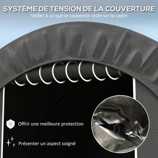 ComfortXL - Tente de rangement PE métal extérieur garage vélos bois 239x180x190cm gris foncé - ComfortXL Outdoor Living - Image 9