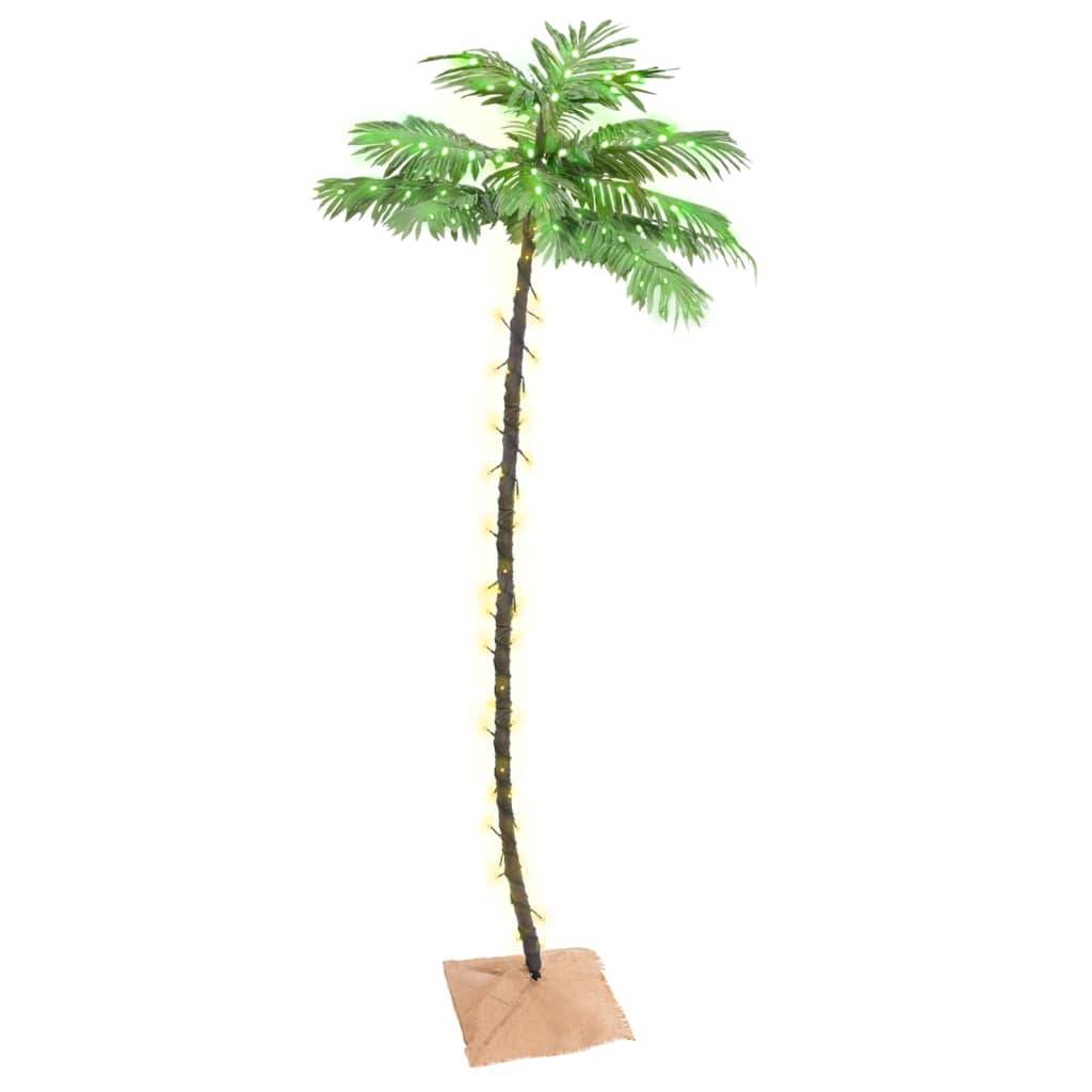 Vidaxl - Palmier à LED 136 LED Blanc chaud 220 cm vidaXL 345139 - Image 1