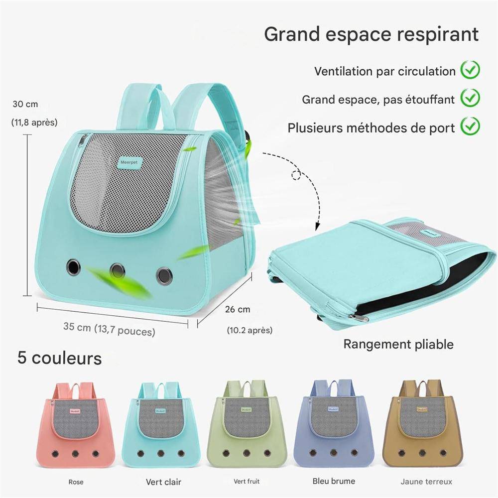 Sac à dos pour chien et chat(Vert clair) DtopbuyAge - Image 3