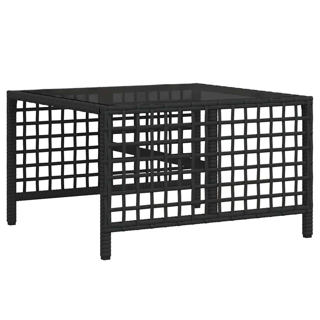 Salon de jardin d'angle 3 pcs | Mobilier d'extérieur avec coussins noir résine tressée Maison Chic - Image 8