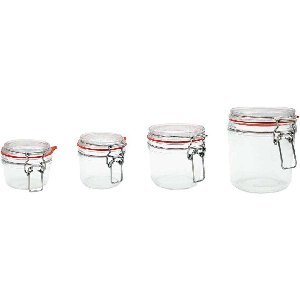 LE PRATIQUE - Set de 6 bocaux en verre à armature 200 ml - Image 2