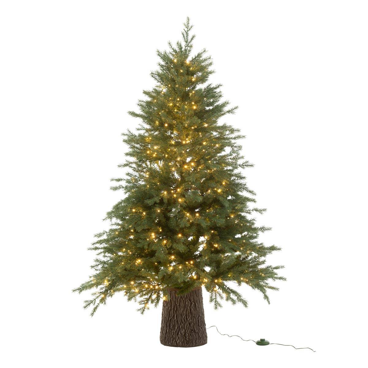 J-Line - Sapin de Noël Artificiel 600 LED "Tronc" 150cm Vert - Image 1