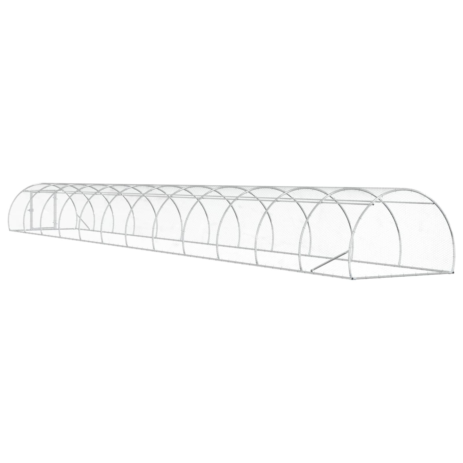 Vidaxl - Poulailler Argenté 1200 x 150 x 100 cm Acier galvanisé vidaXL 3434665 - Image 7