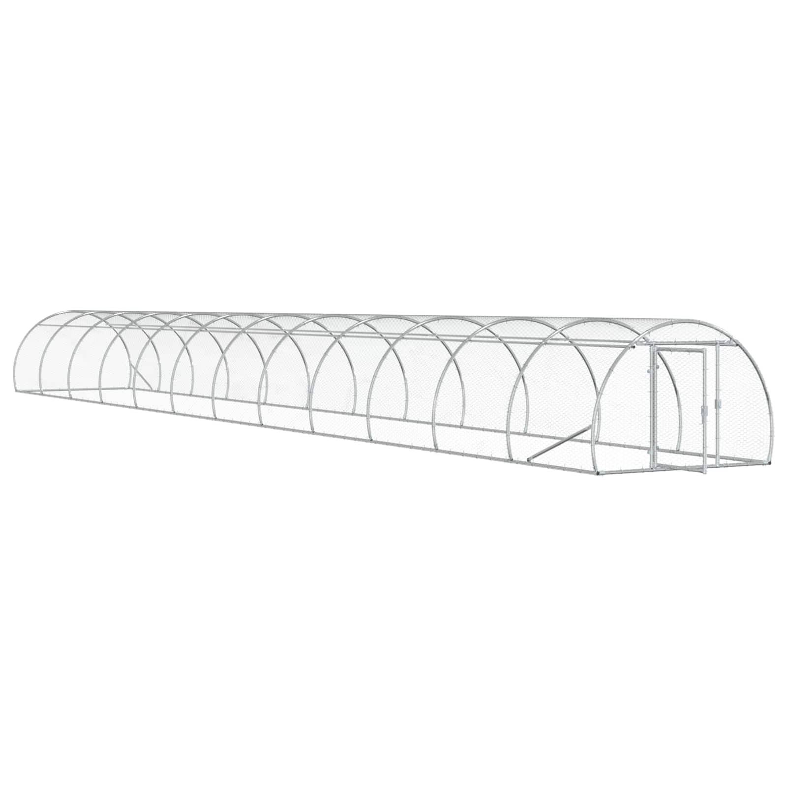 Vidaxl - Poulailler Argenté 1200 x 150 x 100 cm Acier galvanisé vidaXL 3434665 - Image 4