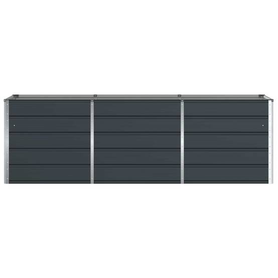 Jardinière Acier Anthracite 240 x 80 x 75 cm - PANGIVO - Image 4