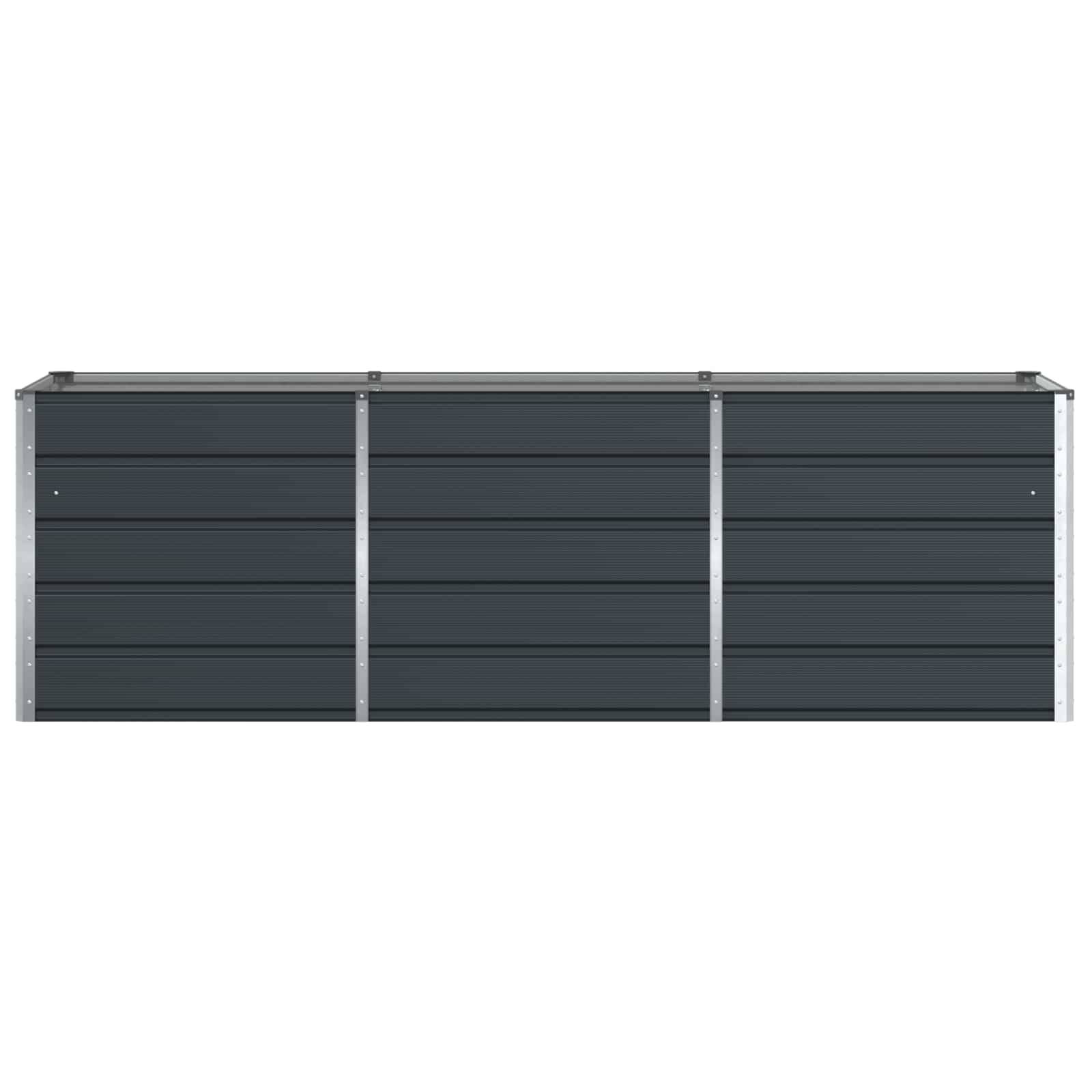 Jardinière Acier Anthracite 240 x 80 x 75 cm - PANGIVO - Image 4