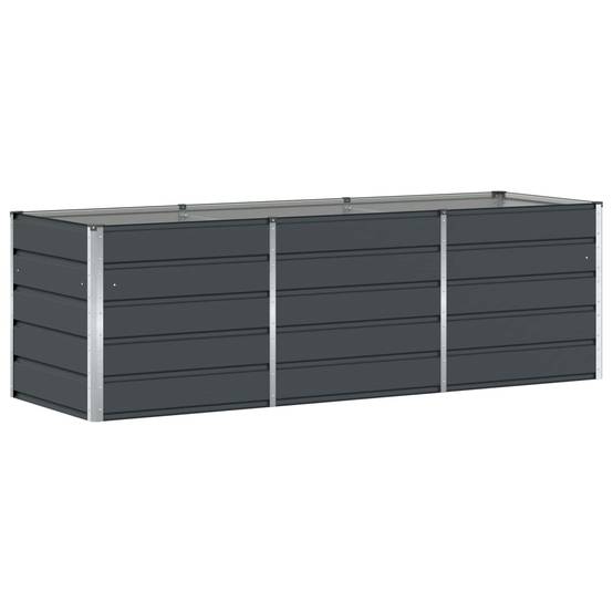 Jardinière Acier Anthracite 240 x 80 x 75 cm - PANGIVO - Image 2