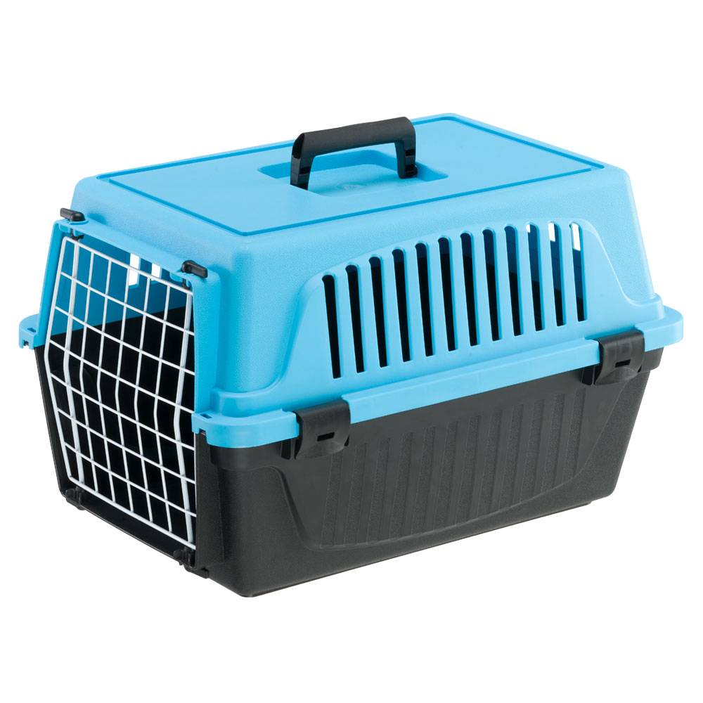 Ferplast - Ferplast Caisse de Transport Chat, Cage de Transport pour Chiens Petits et Chats jusqu'à 5 Kg, Porte en Fer Plastifié, Fentes d'aération, 32,5 x 48 x - Image 1