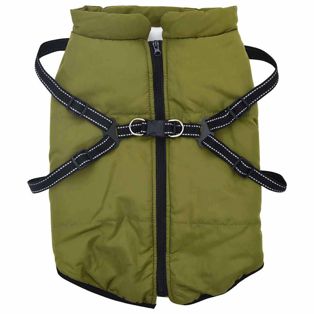 ComfortXL - Veste Chien Extérieur Chaude Harnais Intégré Hiver 6XL Vert Armée - ComfortXL Outdoor Living - Image 2