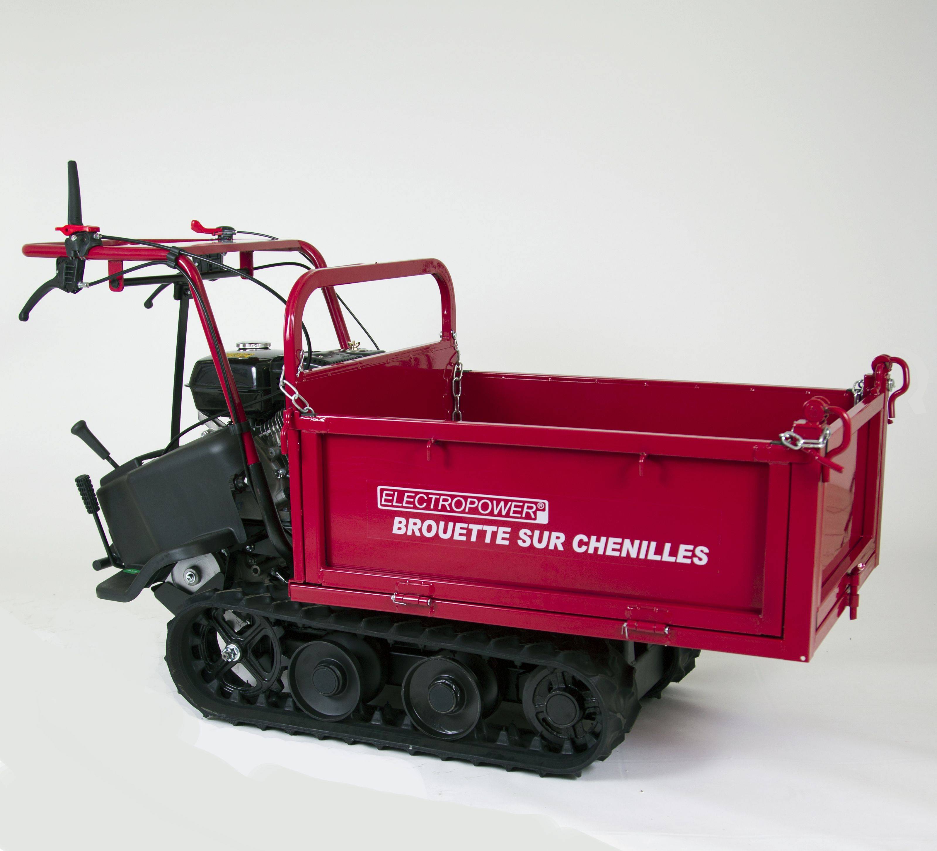 Mini dumper - Brouette motorisée à chenilles 320 kg - 8 vitesses - Essence