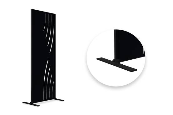 Casanoov Lot de 3 panneaux décoratifs VELETA Noir H.160 cm motifs côté droit - Image 3