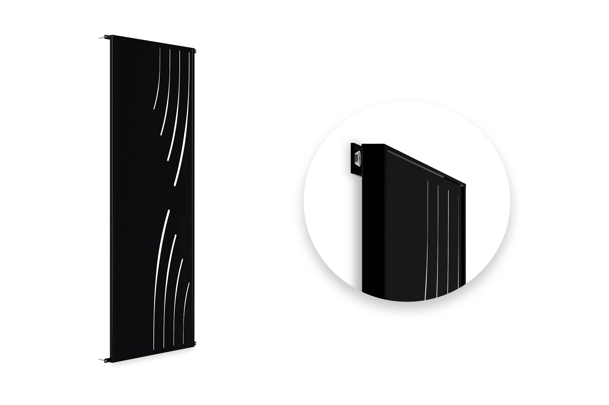 Casanoov Lot de 3 panneaux décoratifs VELETA Noir H.160 cm motifs côté droit - Image 6