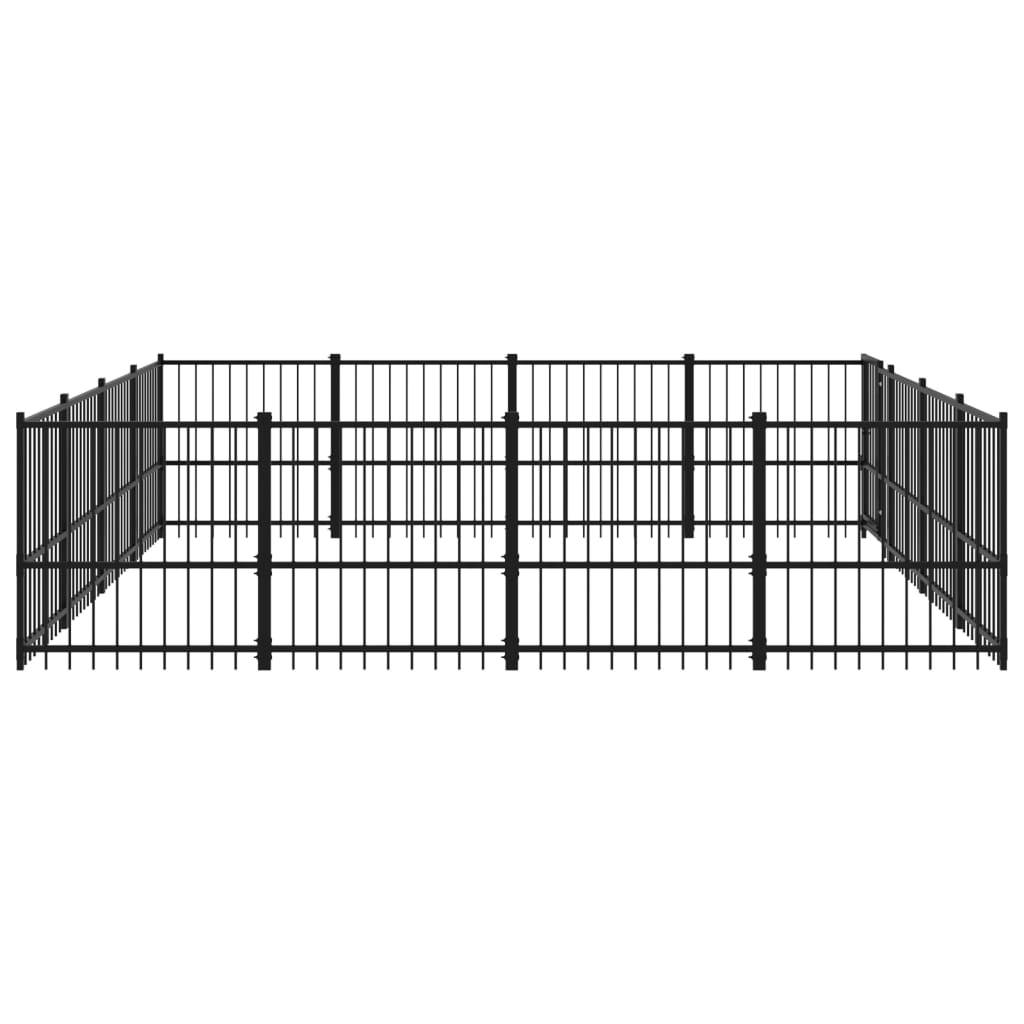 Vidaxl - Chenil d'extérieur pour chiens Acier 15,05 m² vidaXL 3124626 - Image 5