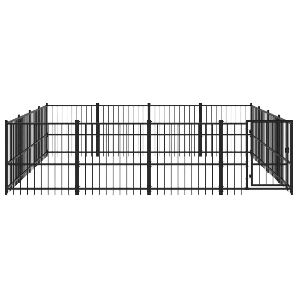 Vidaxl - Chenil d'extérieur pour chiens Acier 15,05 m² vidaXL 3124626 - Image 8
