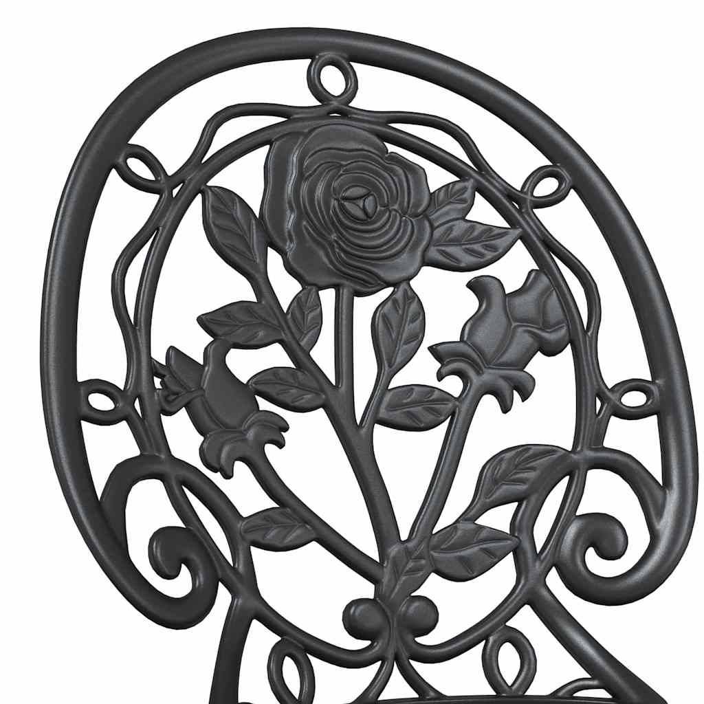 Vidaxl - Ensemble bistro de jardin 3 pcs-Salons de jardin Noir Aluminium 207664 - Image 9