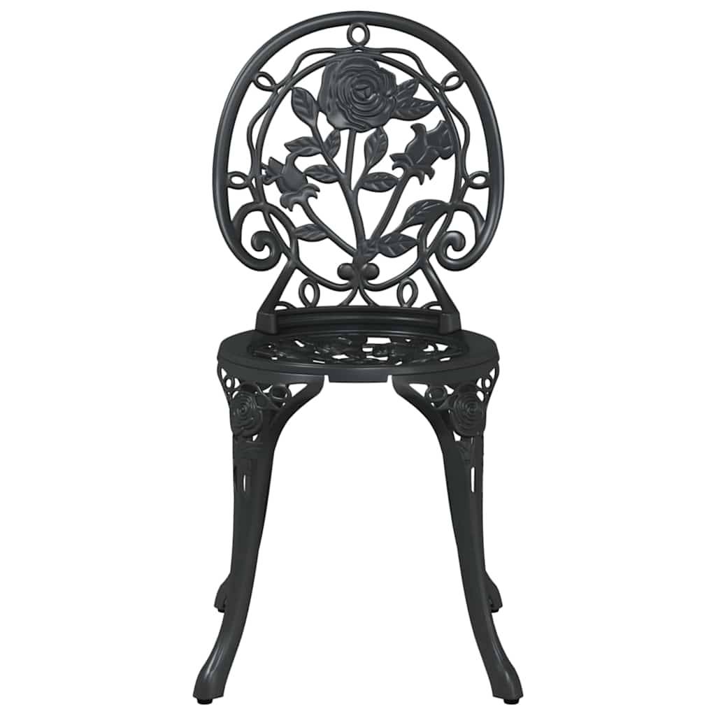 Vidaxl - Ensemble bistro de jardin 3 pcs-Salons de jardin Noir Aluminium 207664 - Image 7
