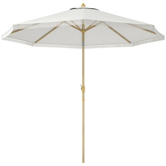 Parasol inclinable en acier et polyester blanc 172 x 172 x 208 cm - PANGIVO - Image 2