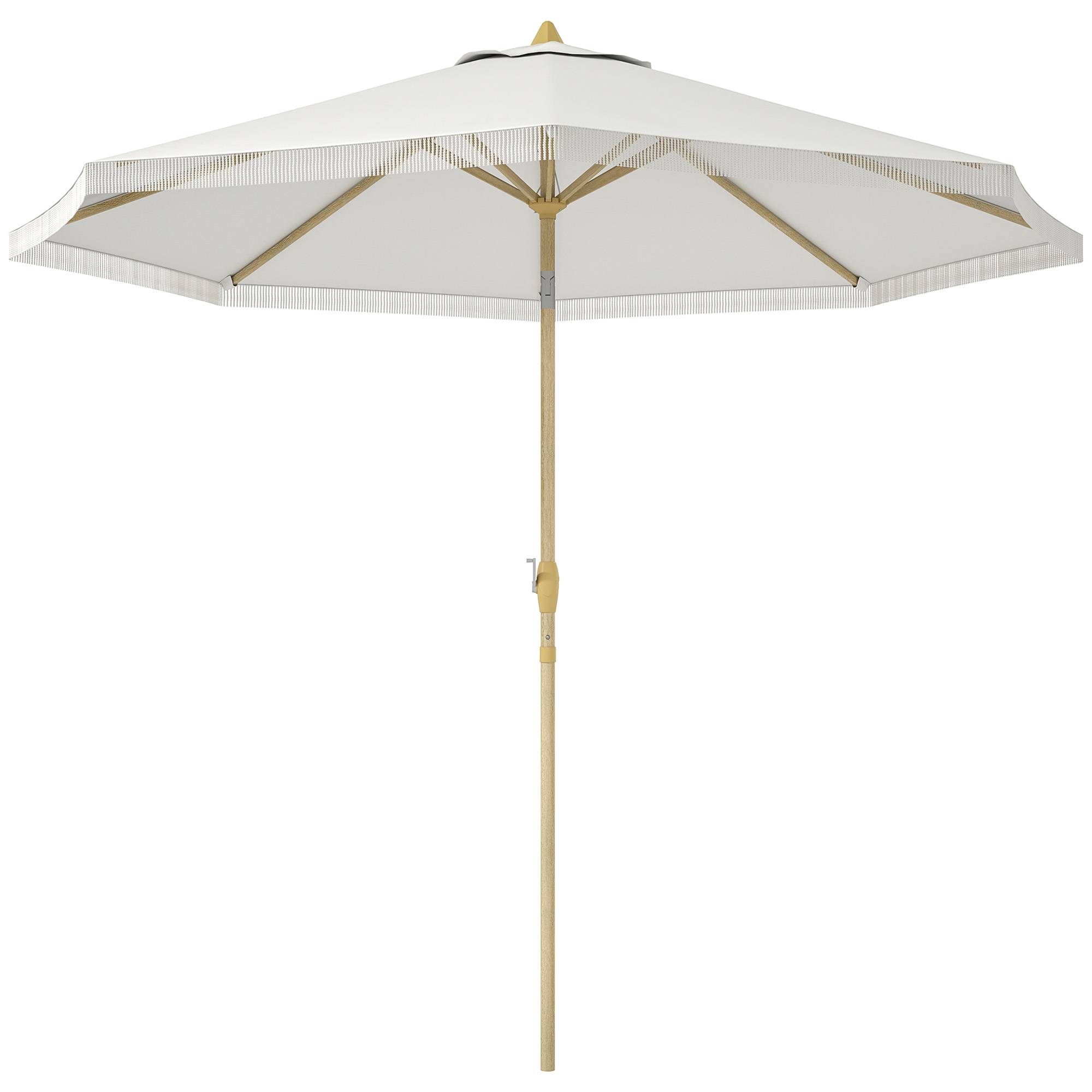 Parasol inclinable en acier et polyester blanc 172 x 172 x 208 cm - PANGIVO - Image 2