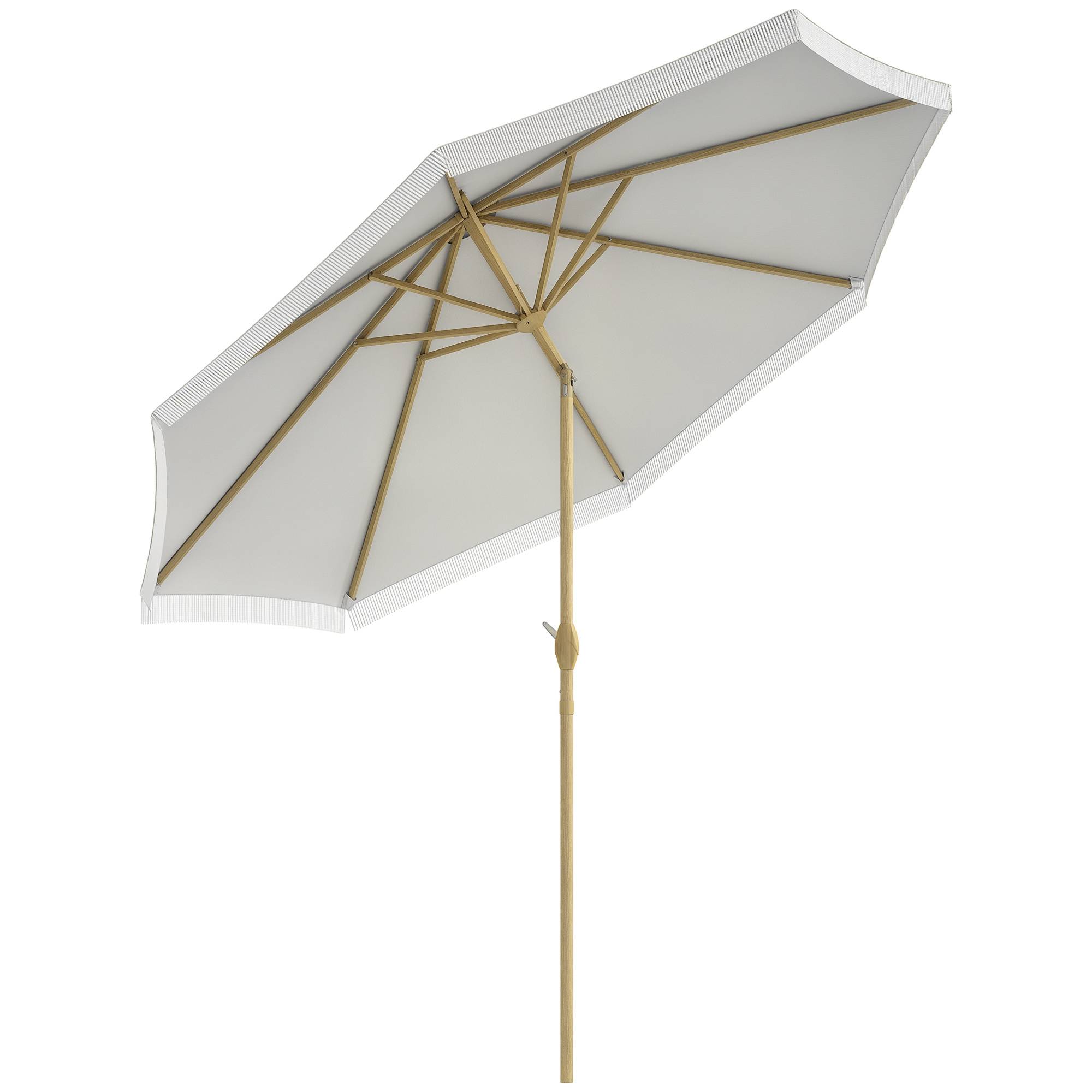 Parasol inclinable en acier et polyester blanc 172 x 172 x 208 cm - PANGIVO - Image 1