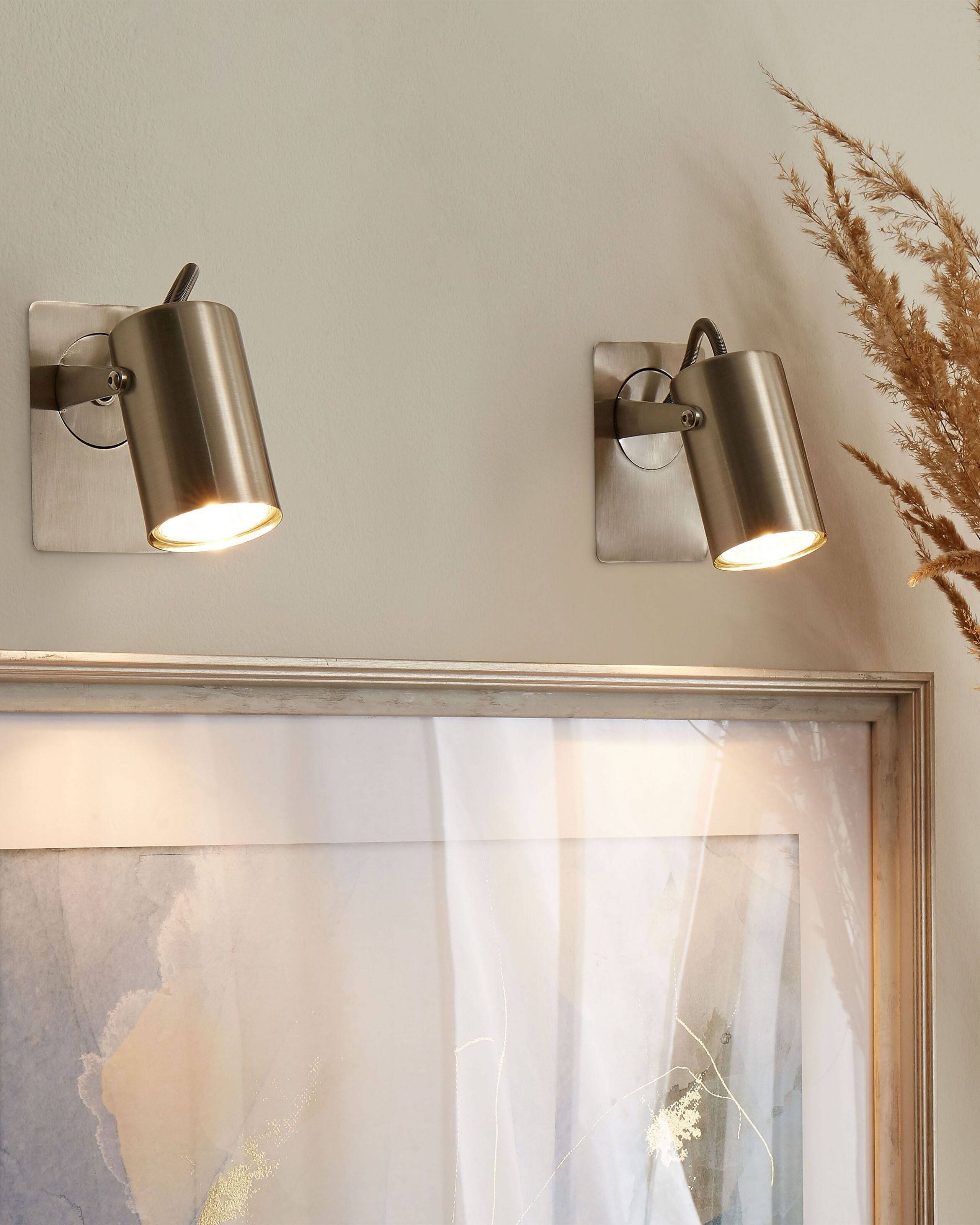 Beliani - Lampes projecteur Métal Argenté KLIP - 10x7x15- Beliani - Image 1