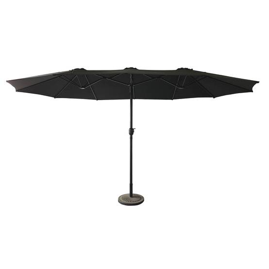 Parasol double 2,7x4,6m LINAI noir - HAPPY GARDEN - Image 1