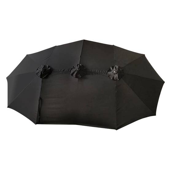 Parasol double 2,7x4,6m LINAI noir - HAPPY GARDEN - Image 2