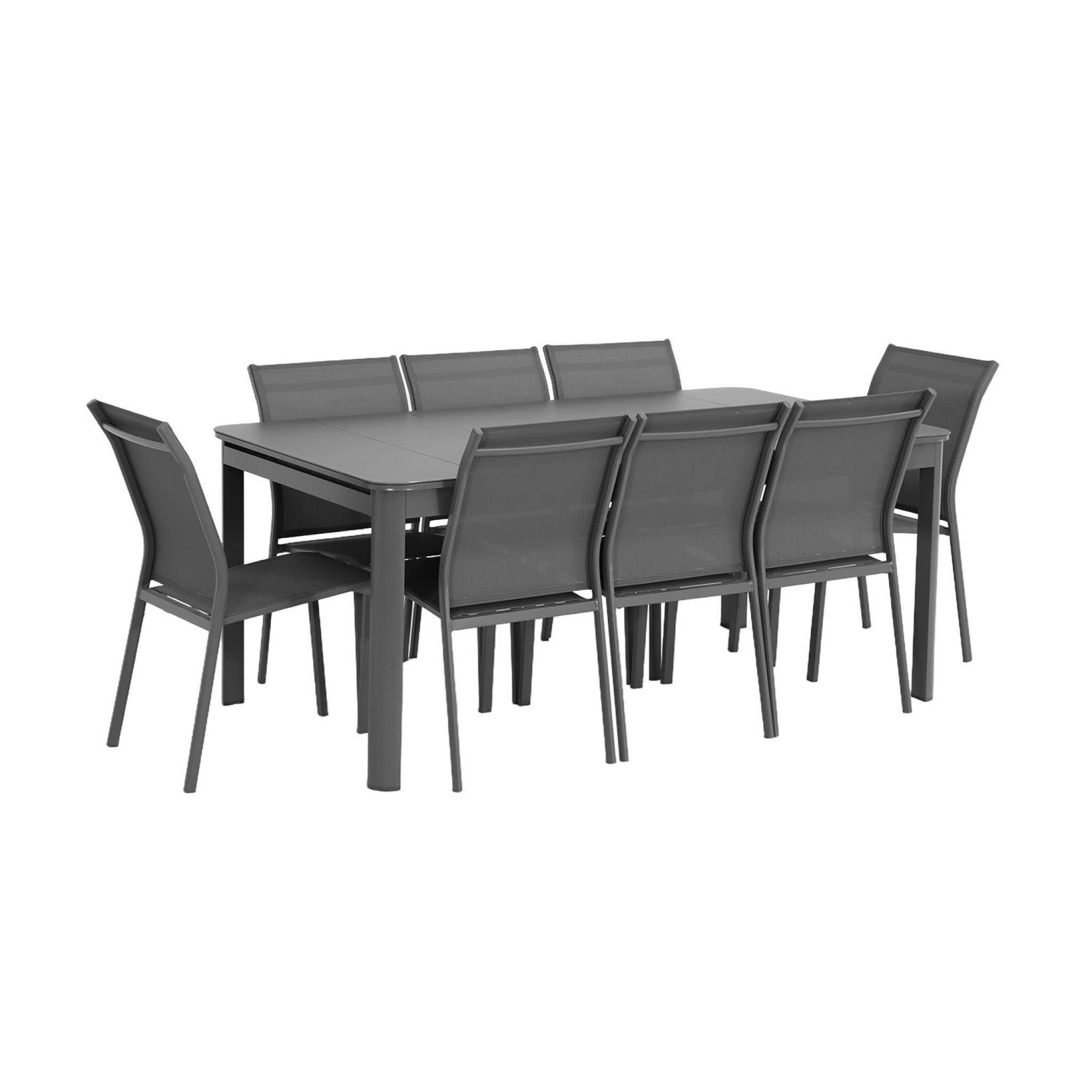 Table de jardin extensible aluminium 8 places anthracite - Soria | sweeek - Image 7