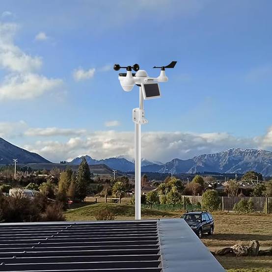VEVOR Station Météo Wi-Fi Sans Fil 7-en-1 Capteur Extérieur Écran Couleur 7,5 po - Image 8