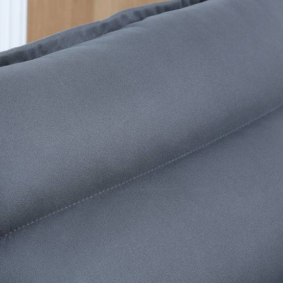 Fauteuil de sol paresseux pivotant 360° avec dossier inclinable design capitonné 62 x 62 x 95 cm gris foncé - Image 10