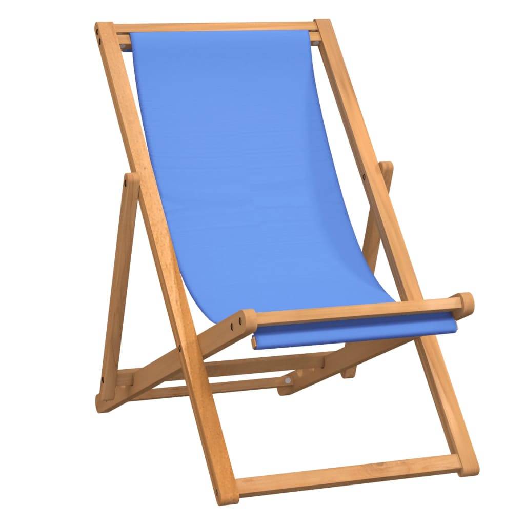 Vidaxl - Chaise de terrasse Teck 56x105x96 cm Bleu vidaXL 43803 - Image 2