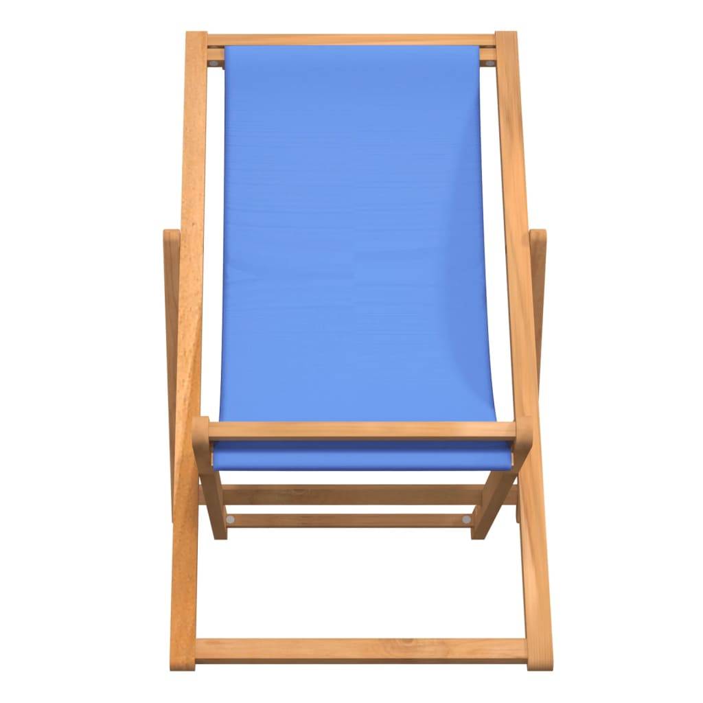 Vidaxl - Chaise de terrasse Teck 56x105x96 cm Bleu vidaXL 43803 - Image 8