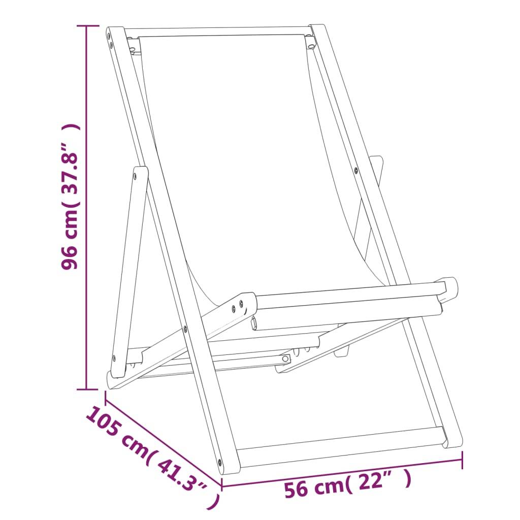 Vidaxl - Chaise de terrasse Teck 56x105x96 cm Bleu vidaXL 43803 - Image 3