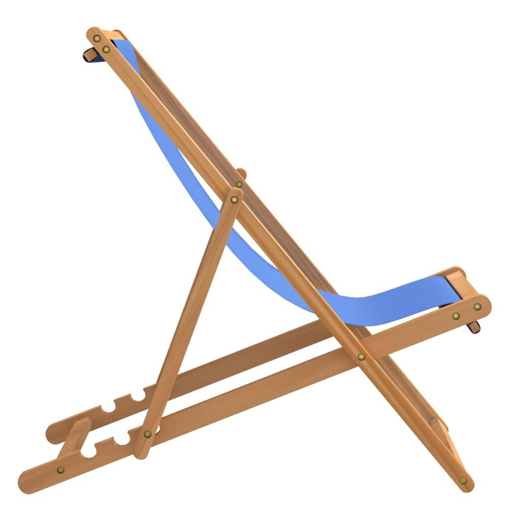 Vidaxl - Chaise de terrasse Teck 56x105x96 cm Bleu vidaXL 43803 - Image 5