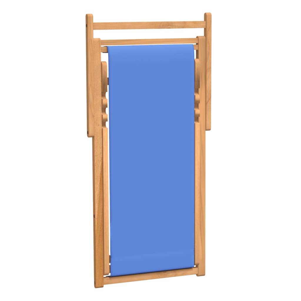 Vidaxl - Chaise de terrasse Teck 56x105x96 cm Bleu vidaXL 43803 - Image 7