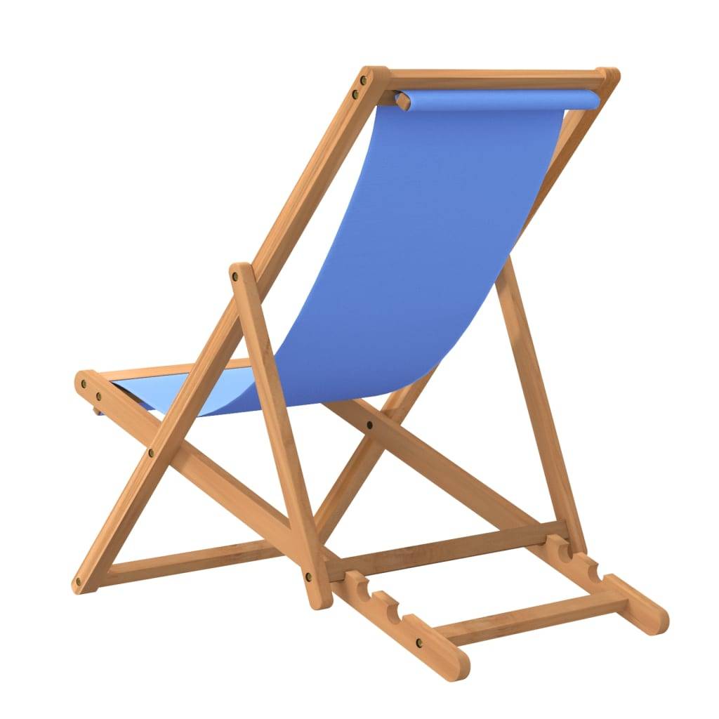 Vidaxl - Chaise de terrasse Teck 56x105x96 cm Bleu vidaXL 43803 - Image 6
