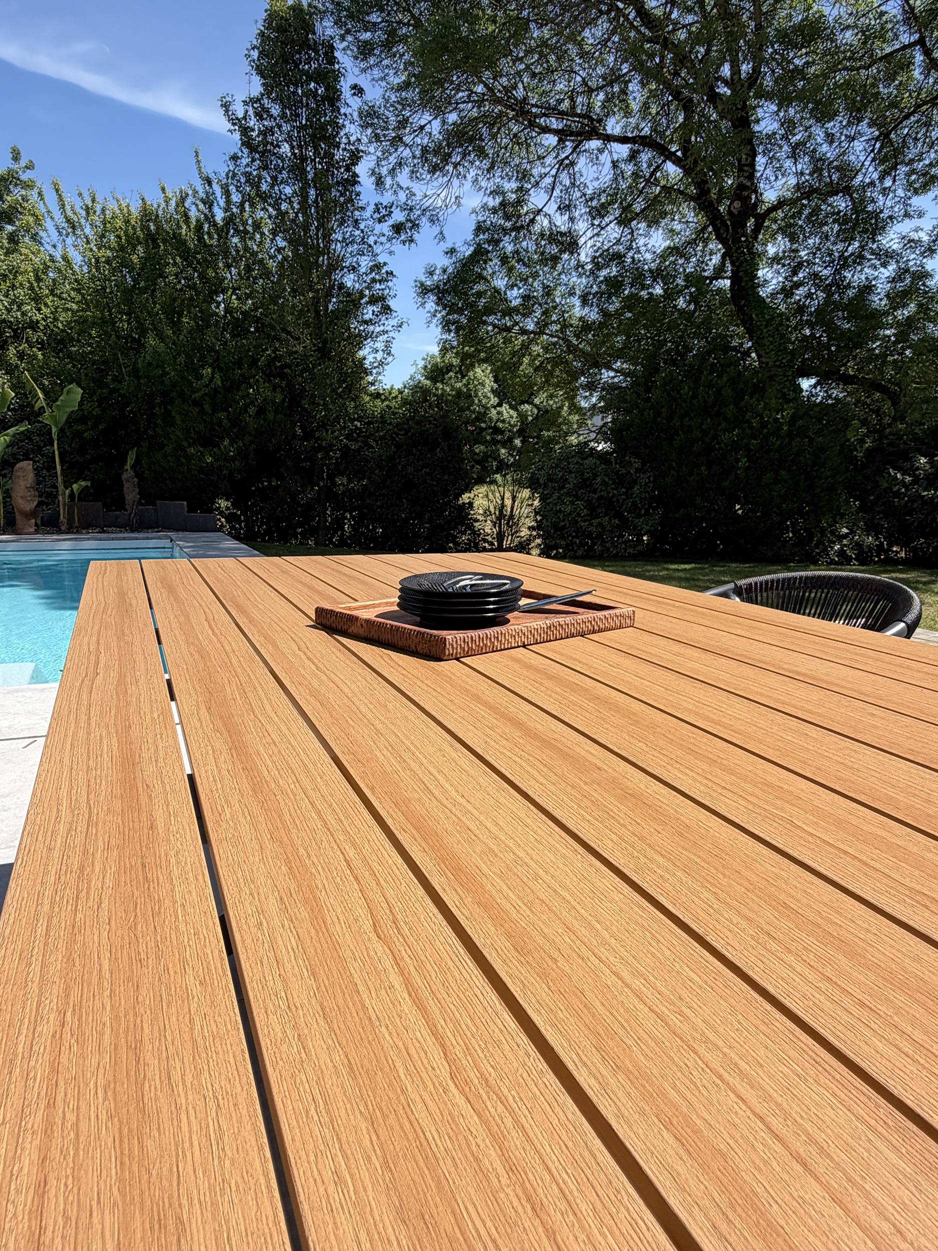 Dcb Garden - Ensemble repas de jardin 4 places en alu - Gris anthracite - LAMU - Image 3