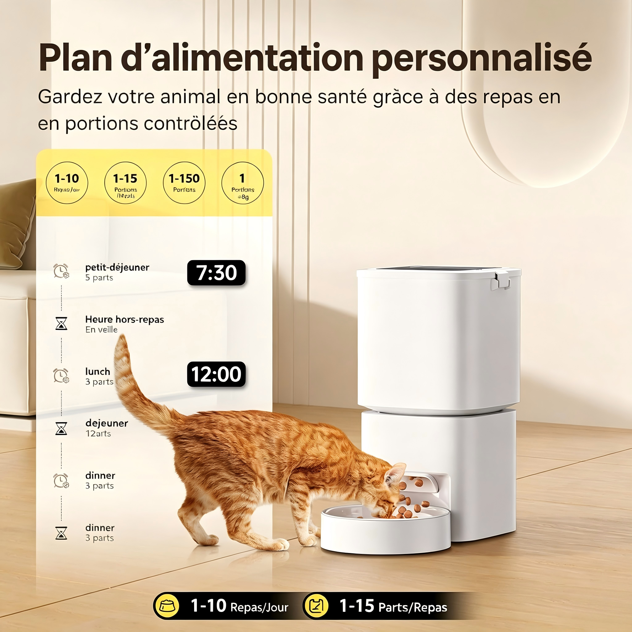 Sans Marque - Distributeur automatique de nourriture pour chats DUDUPET - Image 2