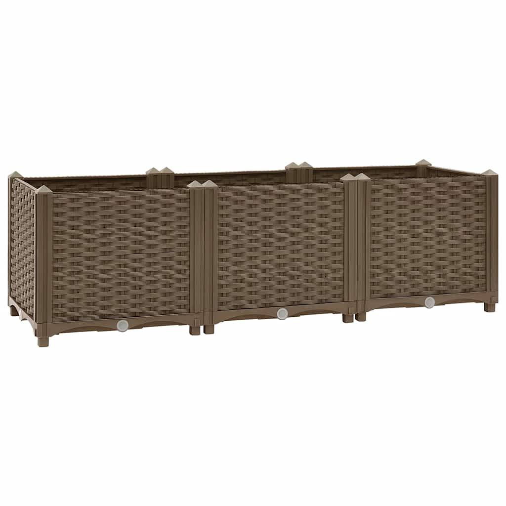 PANGIVO - Carré potager surélevé Polypropylène Marron 120 x 40 x 38 cm - PANGIVO - Image 2